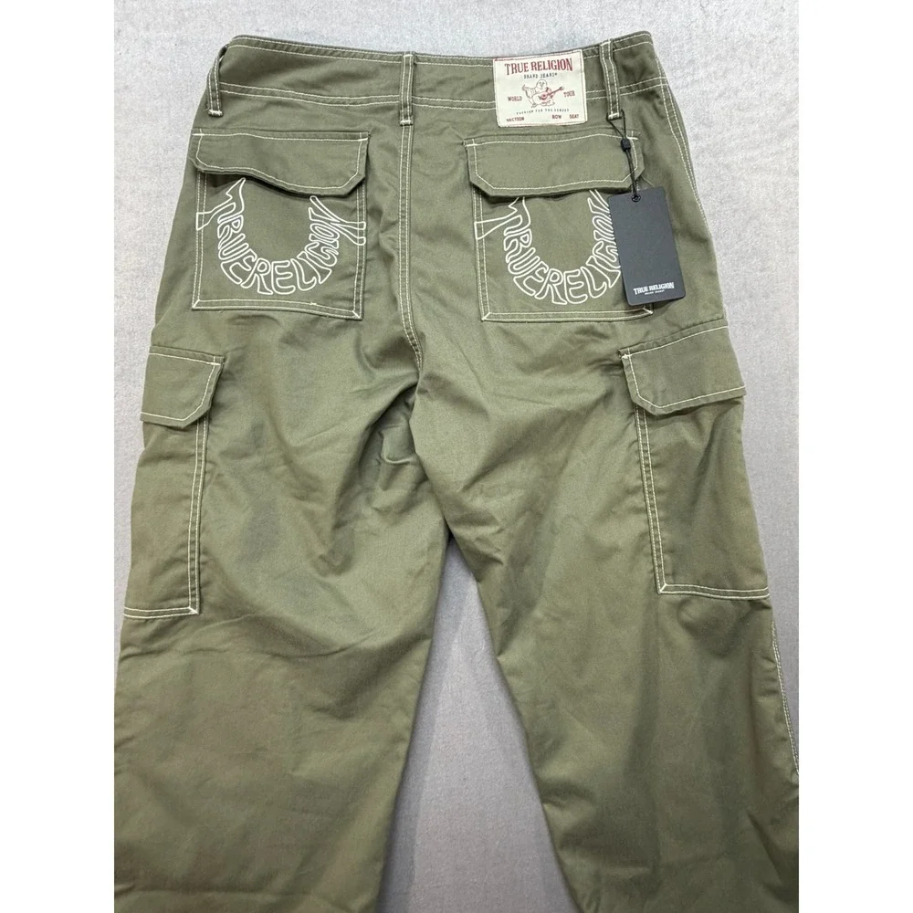 $169 NEW Mens True Religion Kalamata Cargo Pant HS Olive Green Size 32